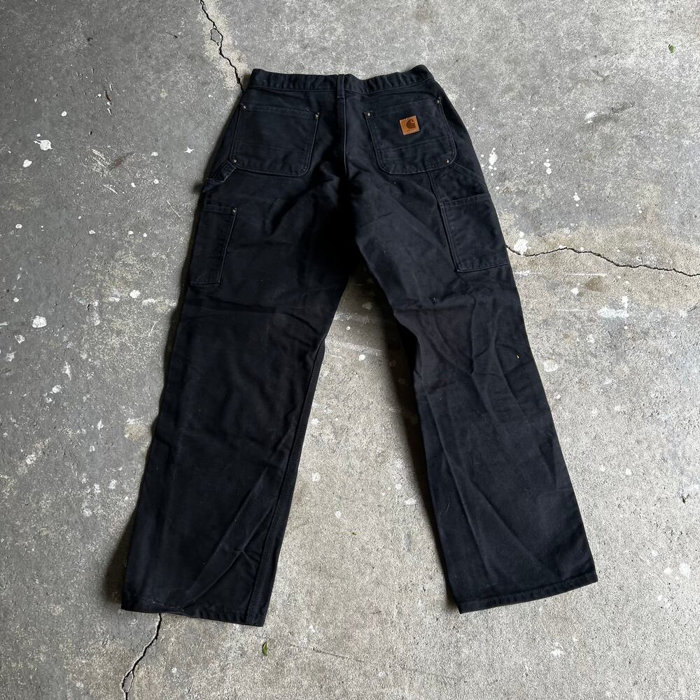 Carhartt black double knee work wear carpenter pants - Picture 6 of 7
